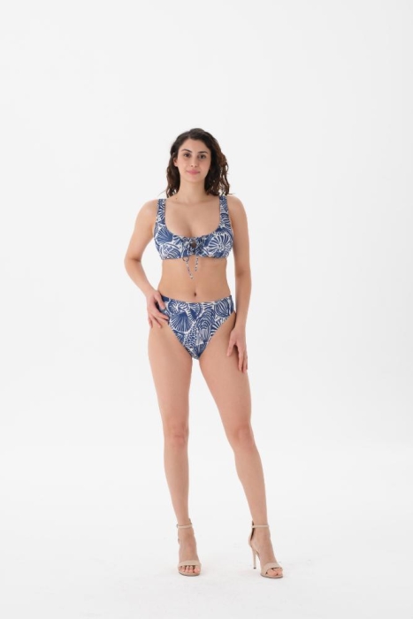 Eros Mayo 4188Bk Bağcıklı Bikini Takımı Lacivert - 1