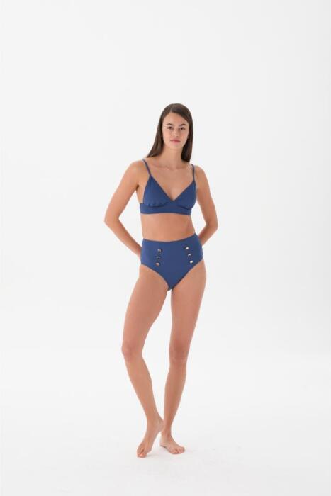 Eros Mayo 4309Bk Üçgen Bikini Takımı Indigo - 1
