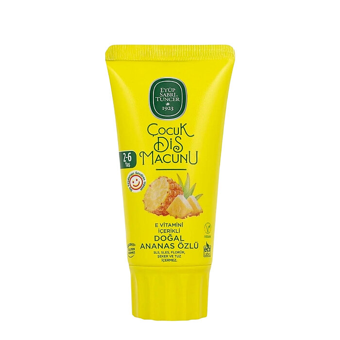 Eyüp Sabri Tuncer Doğal Ananas Özlü 2-6 Yaş Çocuk Diş Macunu 60 Ml - 1