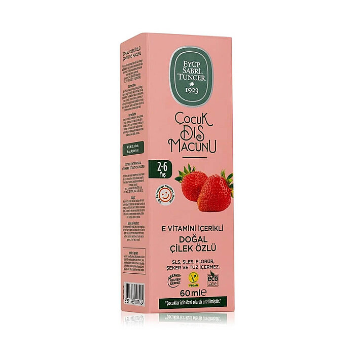 Eyüp Sabri Tuncer Doğal Çilek Özlü 2-6 Yaş Çocuk Diş Macunu 60 Ml - 2