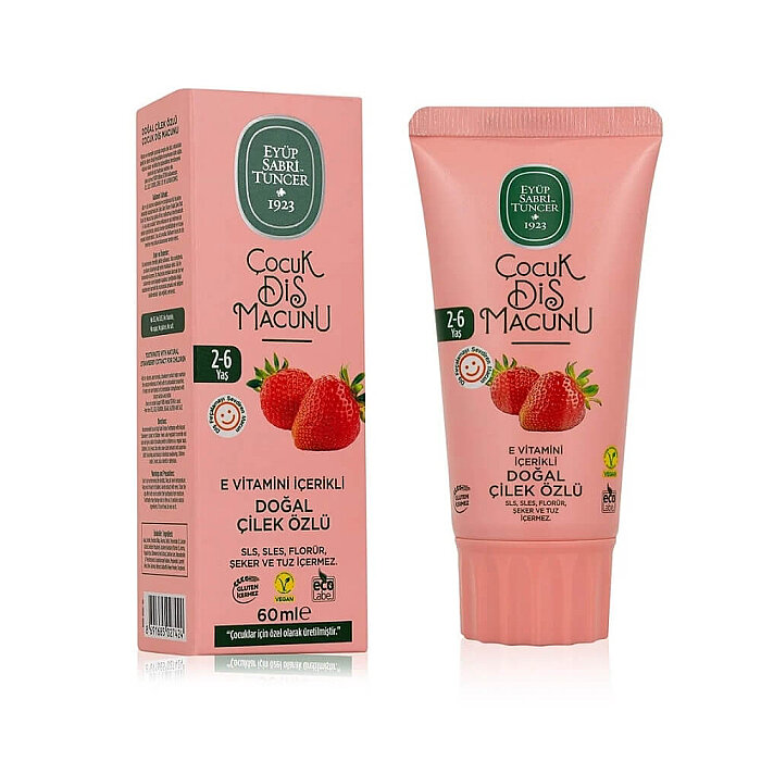 Eyüp Sabri Tuncer Doğal Çilek Özlü 2-6 Yaş Çocuk Diş Macunu 60 Ml - 3