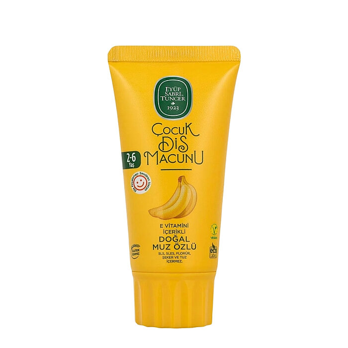 Eyüp Sabri Tuncer Doğal Muz Özlü 2-6 Yaş Çocuk Diş Macunu 60 Ml - 1