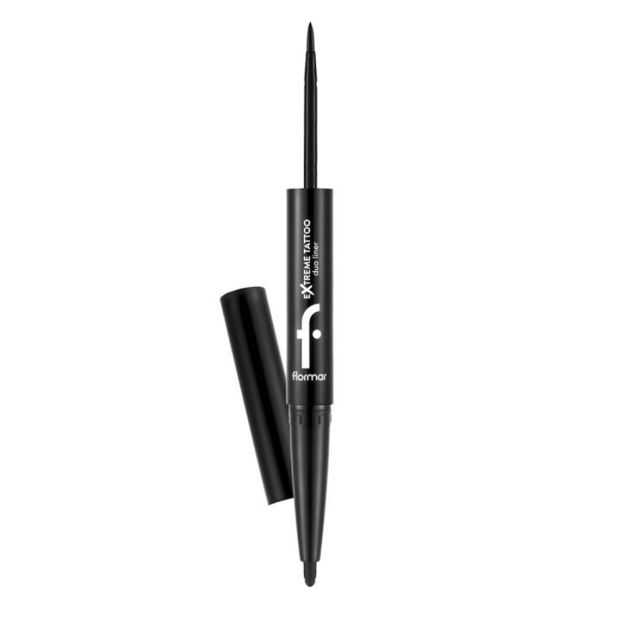 Flormar Extreme Tattoo Duo 2'si 1 Arada Keçe Uçlu Eyeliner & Jel Göz Kalemi Black - 1