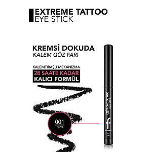 Flormar Extreme Tattoo Eye Stick 001 Onyx - 3