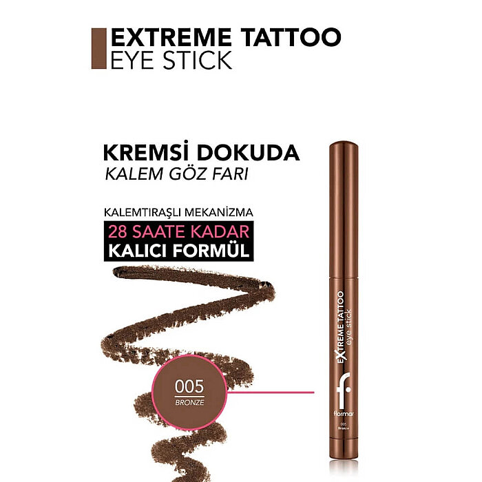 Flormar Extreme Tattoo Eye Stick 005 Bronze - 3