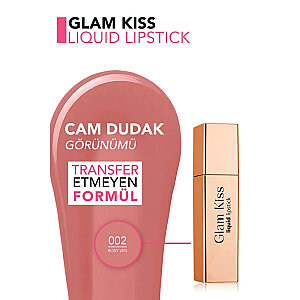 Flormar Glam Kiss Liquid Lipstick 002 Rosy Veil - 3