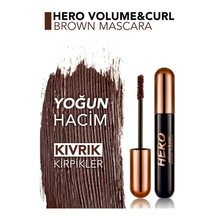 Flormar Hero Volume&Curl Mascara Brown - 4
