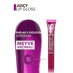 Flormar Juicy Lip Gloss 001 Raspberry - Thumbnail