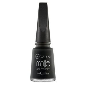 Flormar Matte Nail Enamel Oje M02 Satin Black - 1