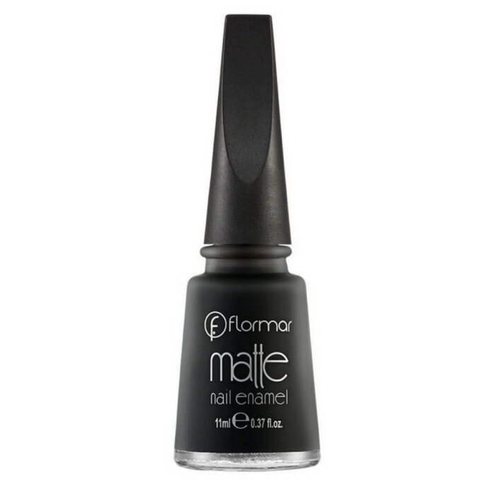 Flormar Matte Nail Enamel Oje M02 Satin Black - 1