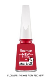 Flormar Oje Nail Enamel 048 Fiery Red New - Thumbnail
