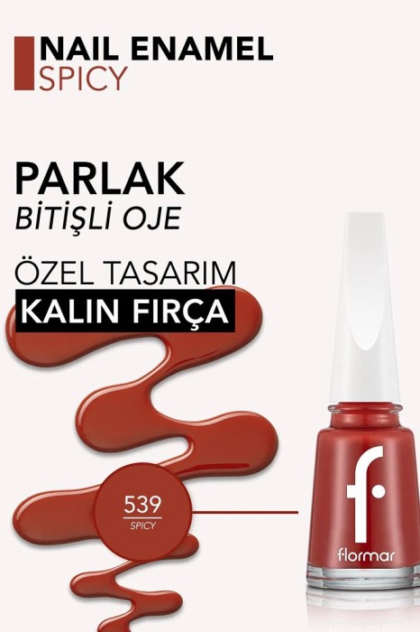Flormar Oje Nail Enamel 539 Spicy - 4