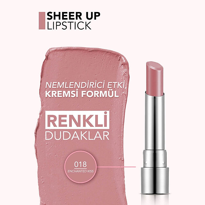 Flormar Sheer Up Lipstick 018 - 4