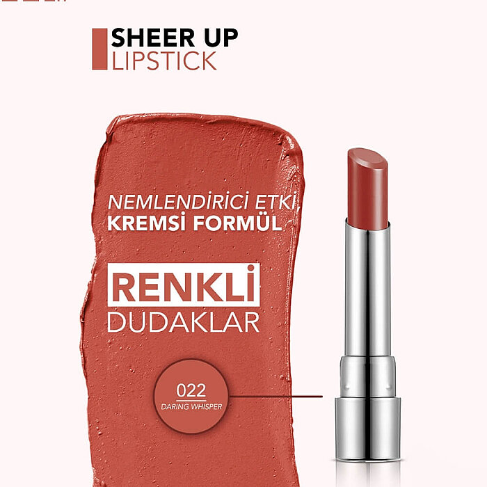 Flormar Sheer Up Lipstick 022 - 4