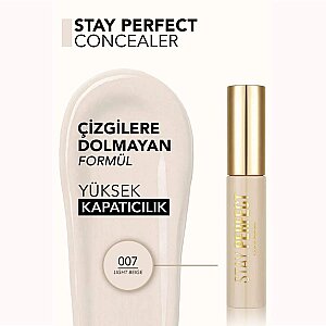 Flormar Stay Perfect Yüksek Pigmentli & Yarı Mat Bitişli Likit Kapatıcı 007 - 3