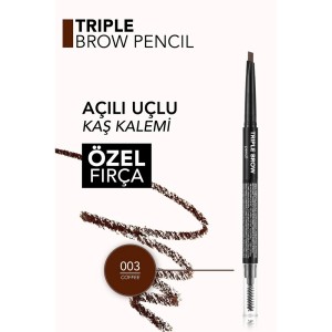 Flormar Triple Brow 3'ü 1 Arada Kremsi Dokulu Kaş Makyaj Kalemi 003 Coffee - Thumbnail