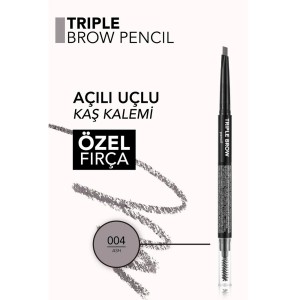 Flormar Triple Brow 3'ü 1 Arada Kremsi Dokulu Kaş Makyaj Kalemi 004 Ash - Thumbnail