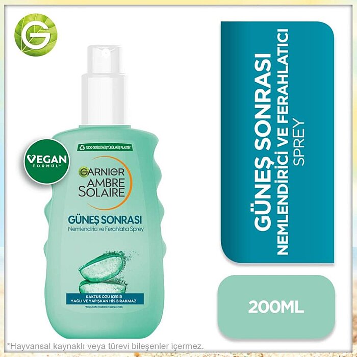 Garnier Ambre Solaire Güneş Sonrası Nemlendirici Ferahlatıcı Sprey 200 Ml - 2