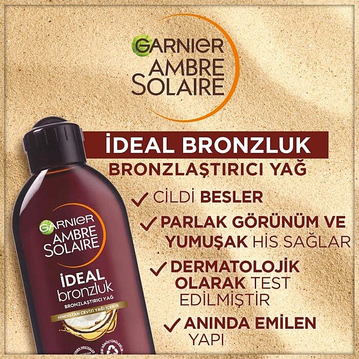Garnier Ambre Solaire İdeal Bronzluk Bronzlaştırıcı Yağ 200 Ml - 3