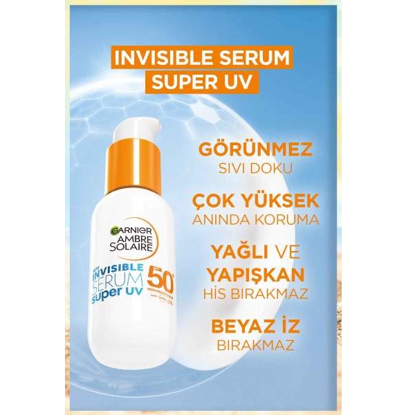 Garnier Ambre Solaire Invisible Serum Super UV Günlük Güneş Koruyucu Serum
