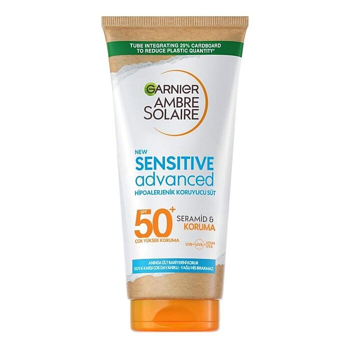 Garnier Ambre Solaire Sensitive Advanced Hipoalerjenik Güneş Koruyucu Süt SPF50+ 175 Ml - 1