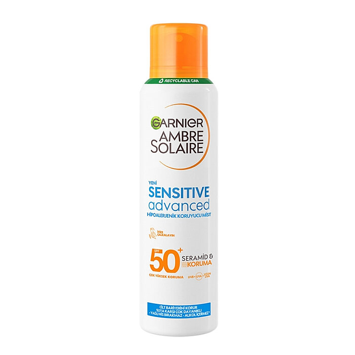 Garnier Ambre Solaire Sensitive Advanced Hipoalerjenik SPF50+ Güneş Koruyucu Sprey 150 Ml - 1