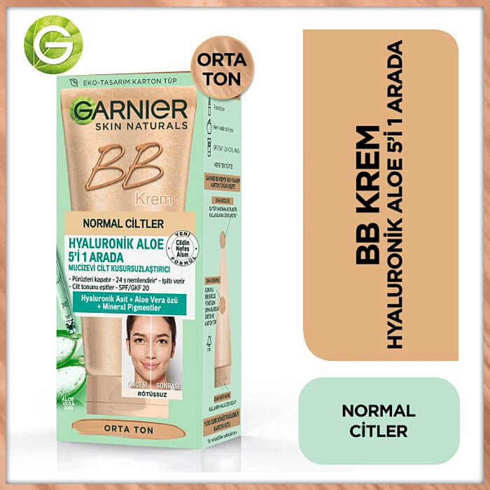 Garnier BB Krem Mucizevi Cilt Kusursuzlaştırıcı Orta Ton 50 Ml - 3