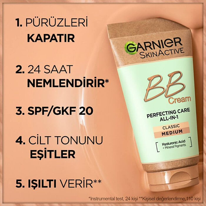 Garnier BB Krem Mucizevi Cilt Kusursuzlaştırıcı Orta Ton 50 Ml - 4