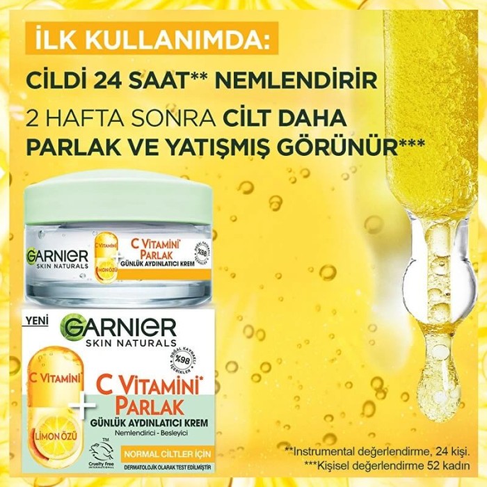 Garnier C Vitamini Parlak Günlük Aydınlatıcı Krem 50 Ml