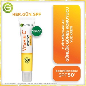 Garnier C Vitamini Parlak Günlük UV Korumalı Güneş Yüz Kremi Görünmez Doku SPF50+ 40 Ml - Thumbnail