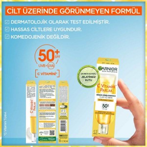 Garnier C Vitamini Parlak Günlük UV Korumalı Güneş Yüz Kremi Görünmez Doku SPF50+ 40 Ml - Thumbnail