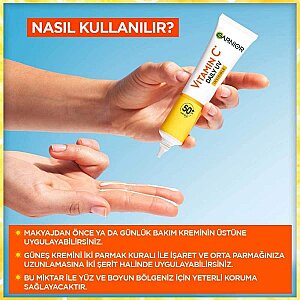 Garnier C Vitamini Parlak Günlük UV Korumalı Güneş Yüz Kremi Görünmez Doku SPF50+ 40 Ml - 4