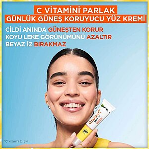 Garnier C Vitamini Parlak Günlük UV Korumalı Güneş Yüz Kremi Görünmez Doku SPF50+ 40 Ml - 6