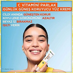 Garnier C Vitamini Parlak Günlük UV Korumalı Güneş Yüz Kremi Işıltılı Doku SPF50+ 40 Ml - 5
