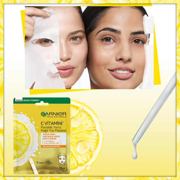 Garnier C Vitamini Parlaklık Verici Kağıt Yüz Maskesi