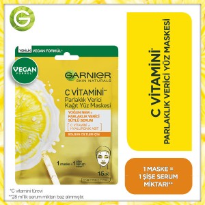 Garnier C Vitamini Parlaklık Verici Kağıt Yüz Maskesi - Thumbnail