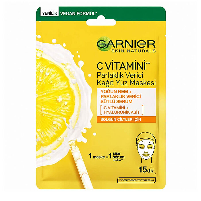Garnier C Vitamini Parlaklık Verici Kağıt Yüz Maskesi - 1