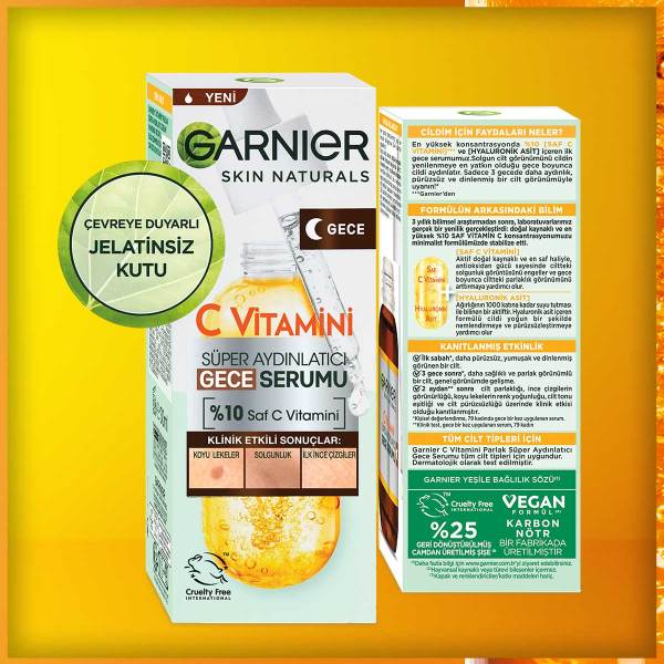 Garnier C Vitamini Süper Aydınlatıcı Gece Serumu 30 Ml