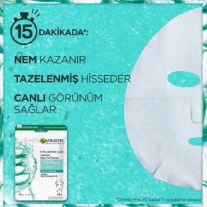 Garnier Hyaluronik Aloe Temizleyici Kağıt Yüz Maskesi - Thumbnail