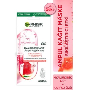 Garnier Hyaluronik Asit Sıkılaştırıcı Ampul Kağıt Yüz Maskesi 15 Gr - Thumbnail