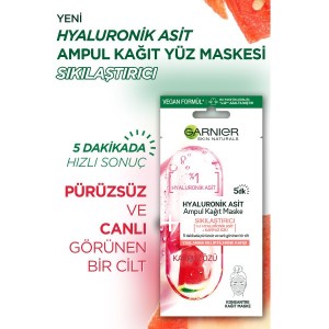 Garnier Hyaluronik Asit Sıkılaştırıcı Ampul Kağıt Yüz Maskesi 15 Gr - Thumbnail