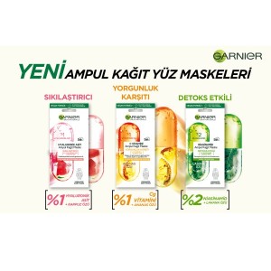 Garnier Hyaluronik Asit Sıkılaştırıcı Ampul Kağıt Yüz Maskesi 15 Gr - Thumbnail