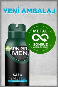 Garnier Men Saf ve Temiz Erkek Deodorant 150 Ml - Thumbnail