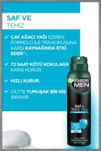 Garnier Men Saf ve Temiz Erkek Deodorant 150 Ml - Thumbnail