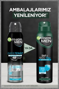 Garnier Men Saf ve Temiz Erkek Deodorant 150 Ml - Thumbnail