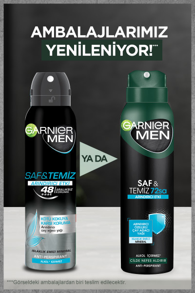 Garnier Men Saf ve Temiz Erkek Deodorant 150 Ml