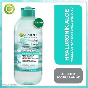 Garnier Micellar Hyaluronik Aloe Kusursuz Makyaj Temizleme Suyu 400 Ml - Thumbnail