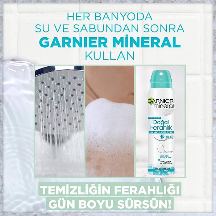 Garnier Mineral Doğal Ferahlık Kadın Deodorant 150 Ml - 3