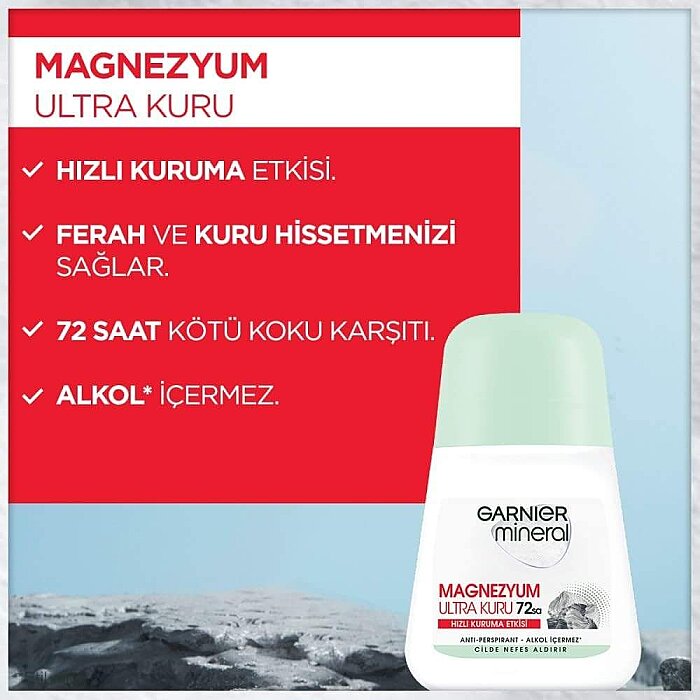 Garnier Mineral Magnezyum Ultra Kuru Kadın Roll-On 50 Ml - 2