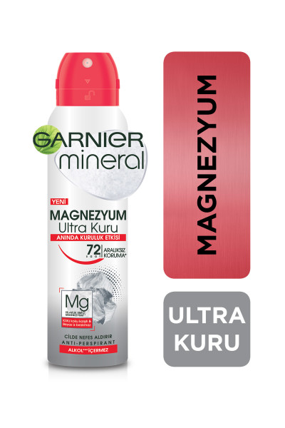Garnier Mineral Magnezyum Ultra Kuru Sprey Kadın Deodorant 150 Ml